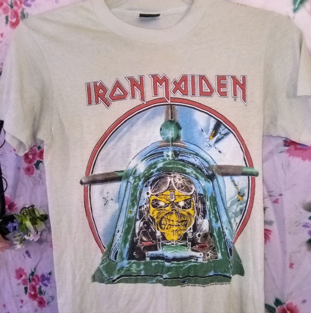 vintage 84 iron maiden tour shirt rare  original